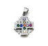 Sterling Silver Double Jerusalem Cross Pendant